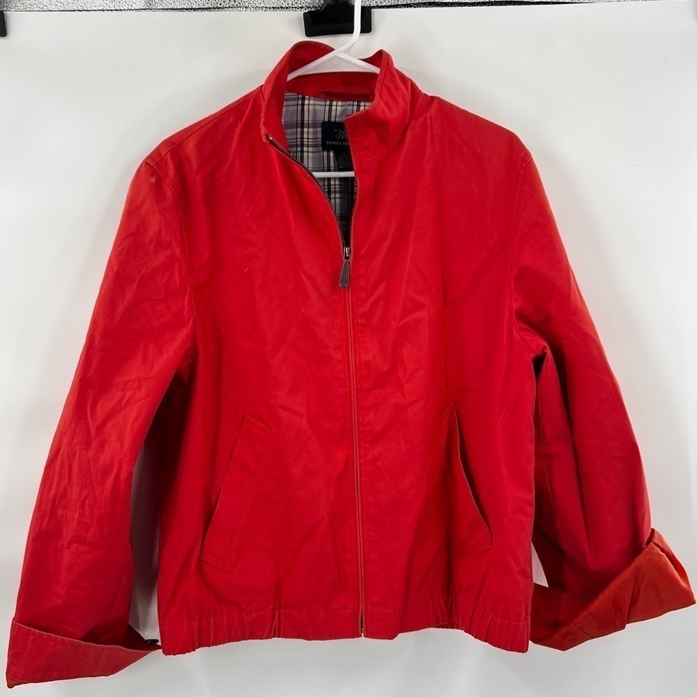 Brooks Brothers red jacket coat plaid lining S